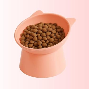 Imagem de Comedouro Elevado Inclinado para Cachorro e Gato (Rosa)