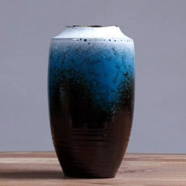 Imagem de Yalych Vaso de teto decoração de cerâmica mesa de jantar sala de estar plugue seco armário de TV doméstico novo balcão de decoração de varanda chinesa decoração de casa (tamanho : pequeno)