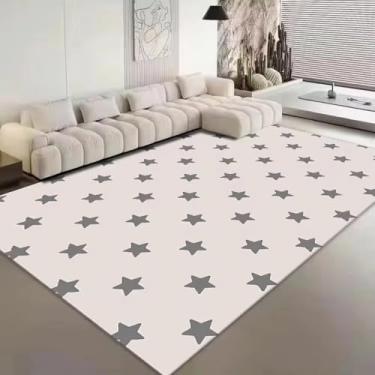 Imagem de Tapetes de cozinha antiderrapantes laváveis 160 x 200 cm geometria decoração sala de estar tapete sofá mesa ao lado do salão tapete padrão simples para quarto tapete lavável