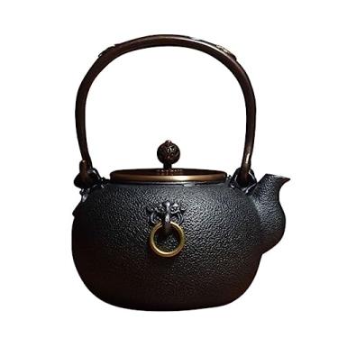 Imagem de Bule de chá, bule de chá, bule de chá de 1,051 g/1,1 L, sem revestimento, bule de chá de ferro fundido, chaleira em estilo japonês, chaleira para casa, cozinha, restaurante, bule de chá japonês (A