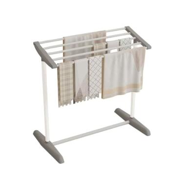 Imagem de Hhsdyl Varal de Roupas – Secador de Roupa Interior e Exterior, Cabide Dobrável, Suporte Suspenso, Prateleira para Roupas e Sapatos, Barra de Armazenamento de Roupa,Gray,One story A