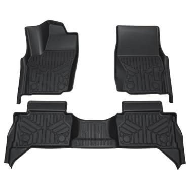 Imagem de PSLER Tapete para Tacoma 2024 Todos os Climas Proteção TPE Forros de Piso Forros de Piso 1ª e 2ª fileiras para Acessórios Tacoma 2024