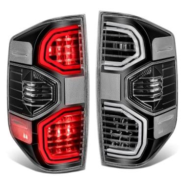 Imagem de DNA MOTORING Par de lâmpadas LED de freio/traseira compatíveis com Toyota Tundra 2014-2021, caixa preta/lente transparente, TO2800193, TO2801193, TL-ZTL-014-CL
