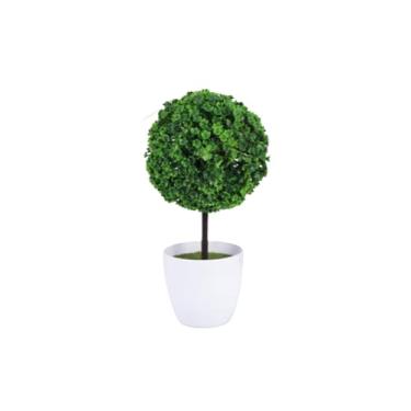 Imagem de Bonsai De Pinheiro Artificial — Ideal Para DecoraçãO De Interiores(BOLA DE NEVE VASO REDONDO)