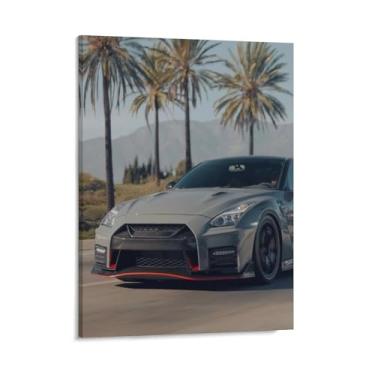 Imagem de HouLaiZhe Rush Mod R35 Jdm Carro Palmeira Cartazes Tela Estética Sala Decoração de Parede Impressões Galeria Sala Decoração de Parede para Quarto Sala de Estar Escritório 16 x 20 polegadas (40 x 50 cm