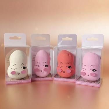 Imagem de Esponja para Maquiagem, Formato Ergonômico, Base e Corretivo, Textura Delicada, 6 x 4,1 x 6 cm, Aplicação Uniforme e Suave, Acabamento Natural