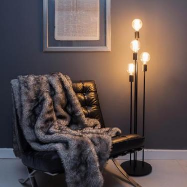 Imagem de Luminária chão retrô minimalista 4 hastes metálicas slim 4 alturas p/4