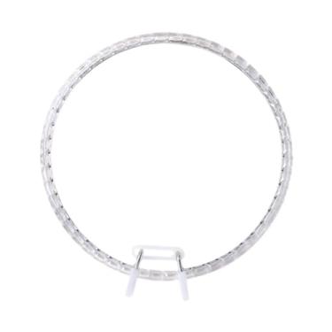 Imagem de Fancyes Bastidor circular reutilizável de 21 cm para bordado, patchwork e ponto cruz, com mola ajustável, ideal para casamentos, artesanato e costura, Claro