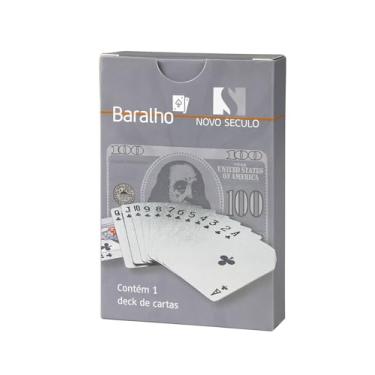 Imagem de Baralho Temático Nota de Dólar Versão Dourado ou Prata Cartas de Papel Premium, Baralho Decorativo para Jogos, Truco, Poker, Buraco, Paciência (Prata)