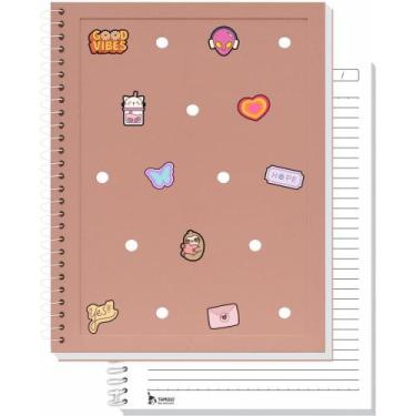 Imagem de Caderno 01X1 Capa Dura CHARMS Rosa 80FLS - Tamoio