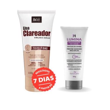 Imagem de Desodorante + Creme Clareia As Axilas Virilha Manchas Escura - Bio Sof