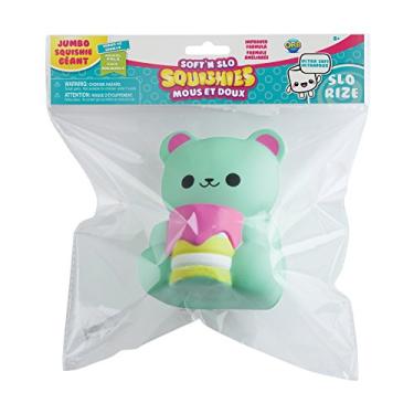 Imagem de ORB The Factory Jumbo Bear Cake Soft'n Slo Squishies, Green/Pink, 10.83" x 9.25'' x 3.50"