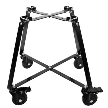 Imagem de Carrinho de rodinhas resistente para churrasqueira de ovo verde Mini-Max, aço revestido em pó, para uso externo, com rodas giratórias de trava, acessórios de suporte de defumador para minimax BGE