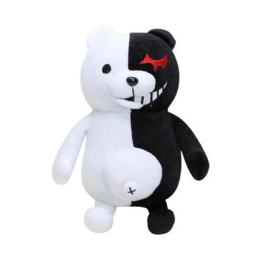 Imagem de Urso De Pelúcia Preto E Branco 40cm Anime Presente Para Crianças E Mel