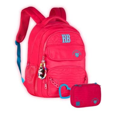 Imagem de Kit Mochila Costas Rebecca Bonbon Estojo Box Reforçada Teen, Rosa