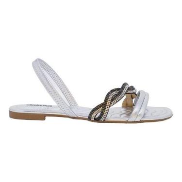 Imagem de Sandália dakota rasteirinha strass leve e macia lançamento , 36