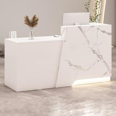 Imagem de Mesa de recepção, balcão de recepção, mesa de recepção de salão, mesa de recepção em pé, recepção pequena, balcão de loja, mesa de recepção em forma de L, caixa e balcão de recepção com balcão