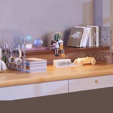 Imagem de Prateleiras de mesa e organizador de prateleiras de escritório usando uma combinação de laminados grossos e placas de acrílico Prateleiras de mesa de escritório Organizadores de versatilidade (Cor