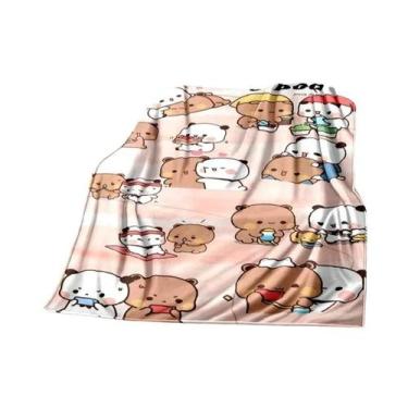 Imagem de Cobertor De Flanela Quente Para Crianças Com Estampa De Urso Em Desenh