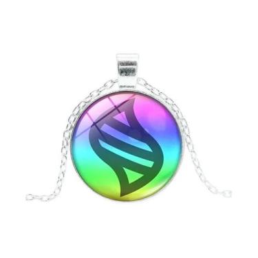 Imagem de Colar Mega Stone Pokémon Com Pingente Cabochão De Vidro Em Cúpula, Joi