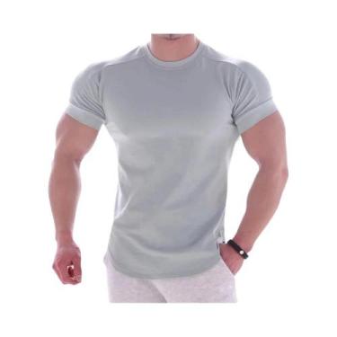 Imagem de Camiseta Esportiva Masculina De Secagem Rápida Com Gola Redonda Para V