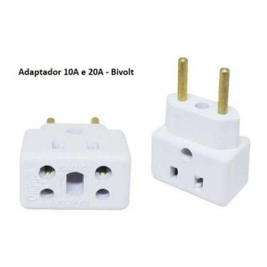Imagem de Adaptador Tomada 10a 15a 16a 20a = 110v 220v = PARA FERRO DE PASSAR ROUPA = NÃO DERRETE O ADAPTADOR = ANTI CHAMA ( model
