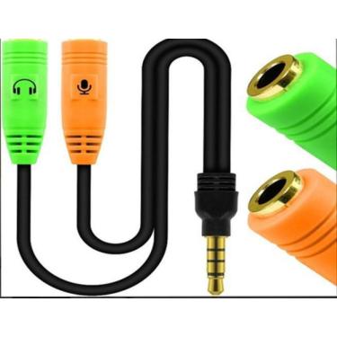 Imagem de Cabo De Áudio Adaptador Headset Para Smartphone P2