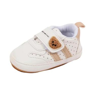 Imagem de Sapatos De Couro Para Bebês Recém-nascidos Com Estampa De Urso Fofo, S