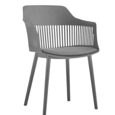 Imagem de Cadeira Marcela Montreal Mena Polipropileno Com Estofado Preto