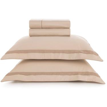 Imagem de Jogo de Cama Karsten Lara 300 Fios 4 Peças Queen Rosa