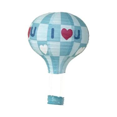 Imagem de Lanternas De Papel Em Forma De Balão De Ar Quente DIY De 12 Polegadas 