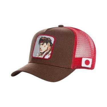 Imagem de Boné De Beisebol Ajustável Com Tela De Malha Estilo Street Fighter, Bo