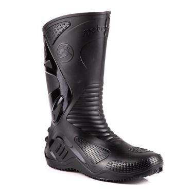 Imagem de Bota galocha para motociclista motosafe - varias cores, Preto, 38