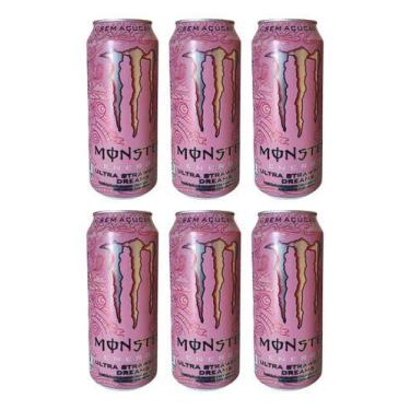 Imagem de Kit 6 Energético Monster Ultra Strawberry Dream 473ml Zero