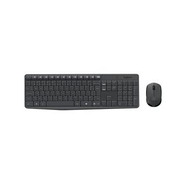 Imagem de Combo Teclado e Mouse sem fio Logitech MK235 com Conexão USB, Pilhas Inclusas e Layout ABNT2