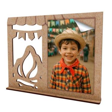 Imagem de Kit 10 Porta Retrato Mdf Infantil Festa Junina Design com Fogueira - B