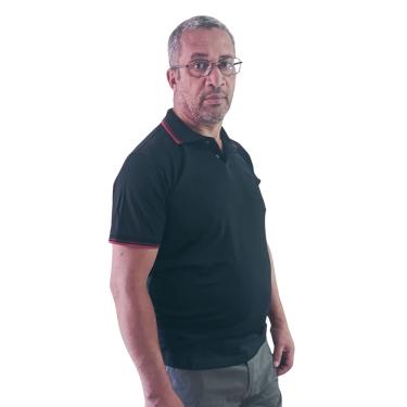 Imagem de Camisa Gola Polo Masculina Listrada Manga Curta - Estilo Clássico, Conforto e Qualidade em uma Só Peça!