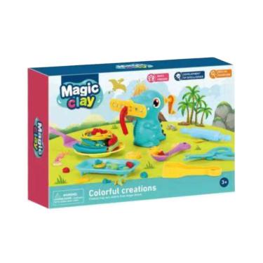 Imagem de Kit Massinha de Modelar Infantil com Molde e Acessórios para Coordenação Motora e Percepção Tátil DDG Toys
