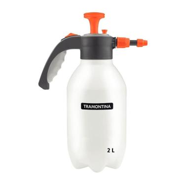Imagem de Pulverizador Manual Pulverizador Tramontina Manual de Compressão Prévia 2 Litros Jato Regulável Laranja e Cinza