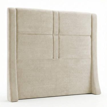 Imagem de Cabeceira Para Cama Box King Size Freeza 195cm com Frame Bouclê Bege - Desk Design