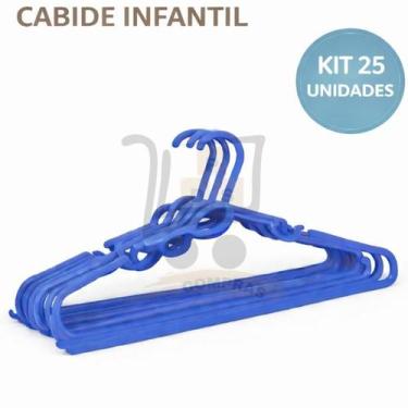 Imagem de Cabide Infantil Kit 25 Unidades Baby Plastico Reforçado Para Roupas Be