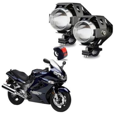Imagem de Kit Led Farol de Milha Moto kawasaki ZZR 1200 2004 2005 2006 2007 2008