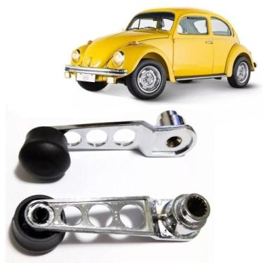 Imagem de Manivela Reguladora Vidro Cromada Fusca Gol Voyage Santana Kombi Clipp
