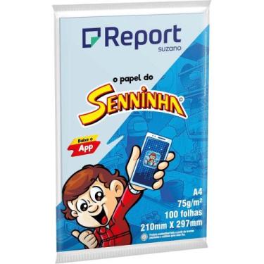 Imagem de Papel Sulfite A4 75 Gramas Senninha c/ 100 Folhas - Report - AZUL