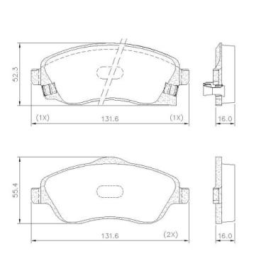 Imagem de Pastilha Freio Dianteira Montana 2003 a 2010 Lonaflex P-46