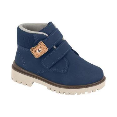 Imagem de Bota Coturno Molekinho 2144234 Infantil Masculino, Marinho, 24