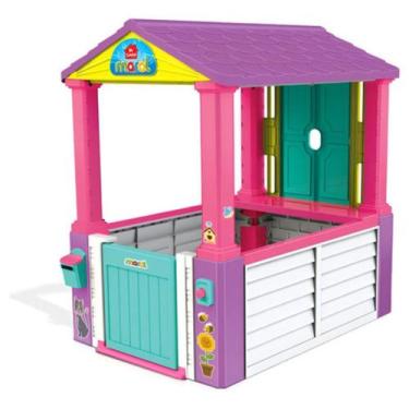Imagem de Casinha Infantil Mi Casita Maral Rosa chiclete Dobrável Grande Brinque