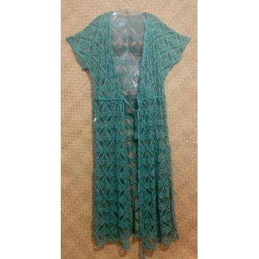 Imagem de Kimono longo de renda /saída de praia /piscina - Rafavi, Verde, g