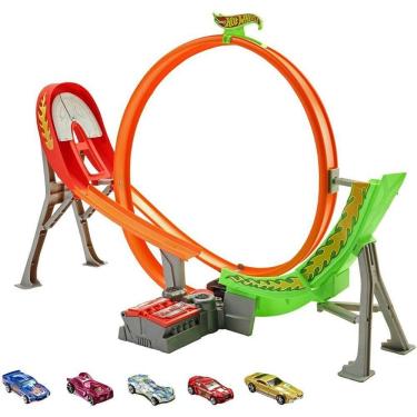 Imagem de Pista de Corrida Hot Wheels Action Power Shift Trackset com Looping e Impulsionador Motorizado Mattel