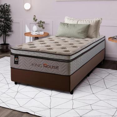 Imagem de Cama Box Molas Ensacadas Liverpool 96x203 Marrom King House